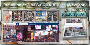 Ram&oacute;n Rivas. Exhibici&oacute;n en las pantallas de Nueva York TIMES SQUARE-BRODWAY 2025