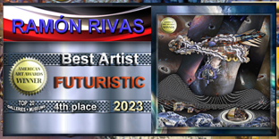 Ram&oacute;n Rivas, Mejor Artista FUTURISTA 4&ordf; P AMERICAN ART AWARDS 2023
