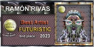 Ram&oacute;n Rivas, Mejor Artista FUTURISTA 6nd AMERICAN ART AWARDS 2023