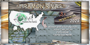 Ram&oacute;n Rivas, ganador de 3 de los premios AMERICAN ART AWARDS 2024